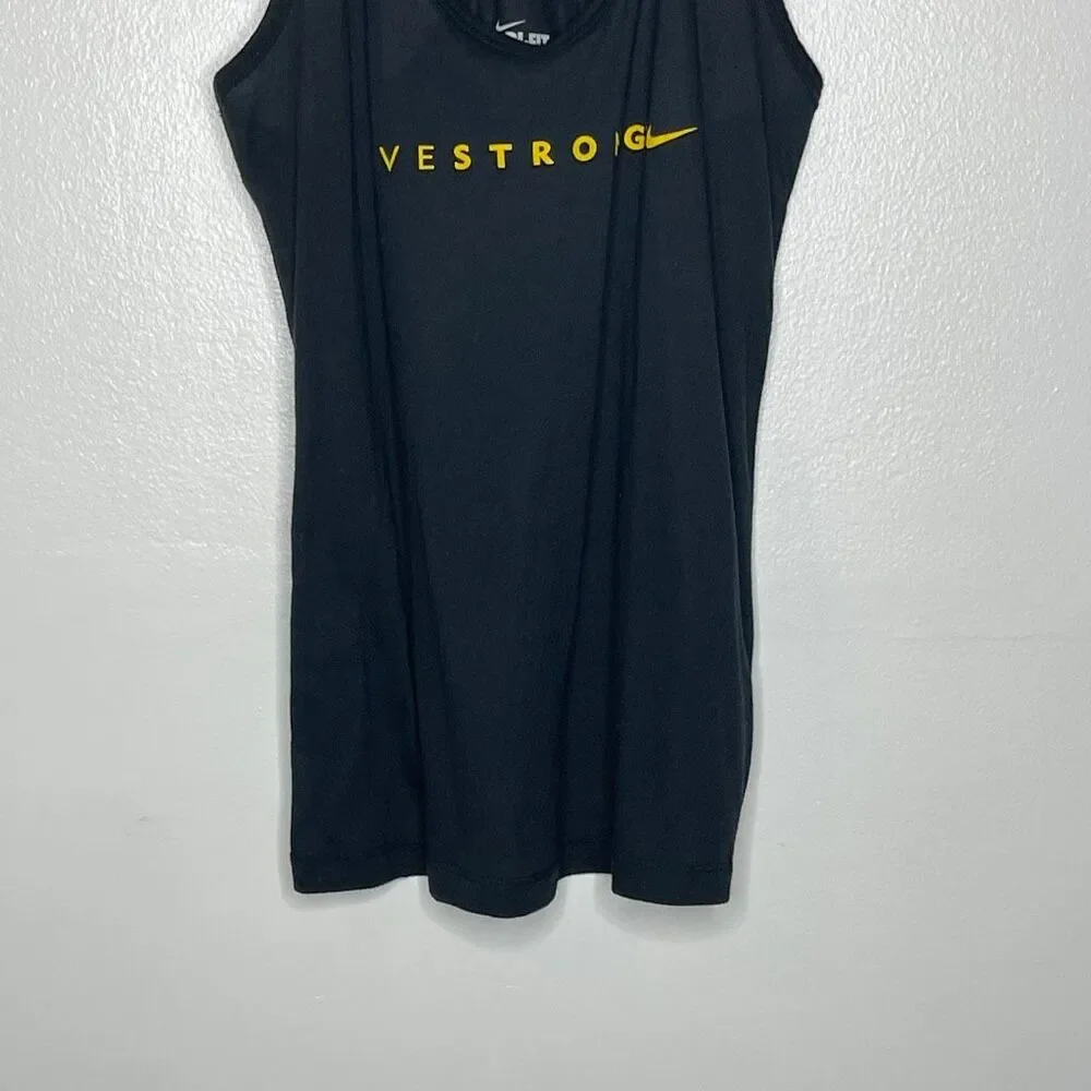 Nike Dri Fit Livestrong Tank Top Racerback Athletic Black Women’s Size Small
